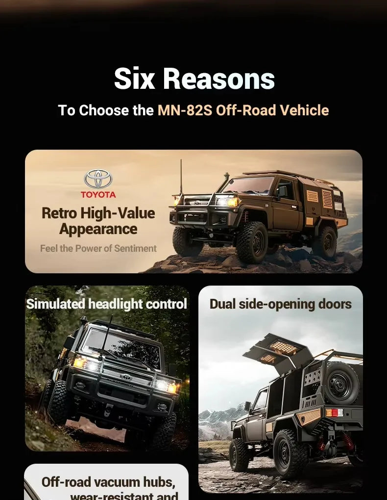 MN MODEL 1/12 4WD Remote Control Diving Off-road Car Climbing Truck All Terrain Vehicle Rock Crawler Wading Pickup Toy for Adult