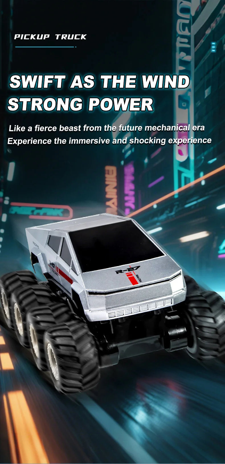 JHD For JJRC Q218 2.4g Amphibious Rc Remote Control Car Eight Wheel Stunt Car Amphibious All Terrain Four-Wheel Drive Climbing