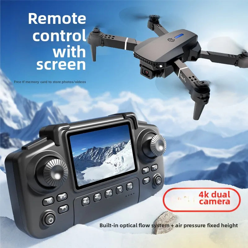 New E88Pro Screen Controlled Drone Remote Control with Display Quadcopter Optical Flow Dual Camera Aerial Photography Aircraft