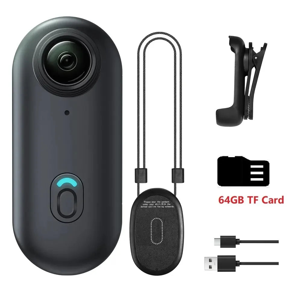 4K Thumb Action Camera, HD Sports Camera, Digital Image Stabilization, Automatic Exposure, 800mAh Battery, Rechargeable Lithium