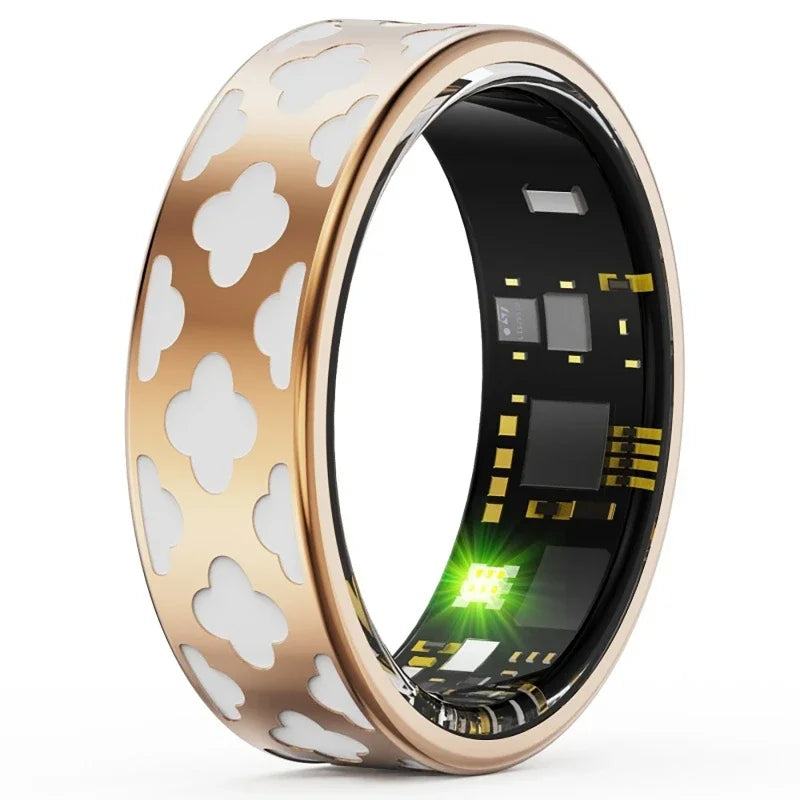 Smart Ring with Charging Box for Heart Rate Blood Oxygen Sleep Monitoring Multi Sport Tacking Modes IP68 Waterproof Smart Rings