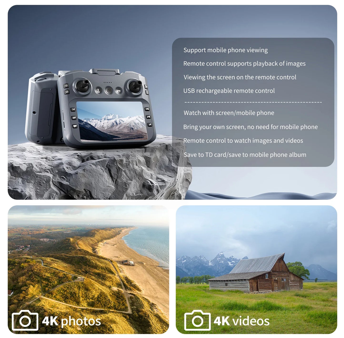 XT606 GPS Screen Control Brushless Drone 5G Optical Streaming Folding HD Dual Camera Screen Large 4.3 Inch One Key Return Flight