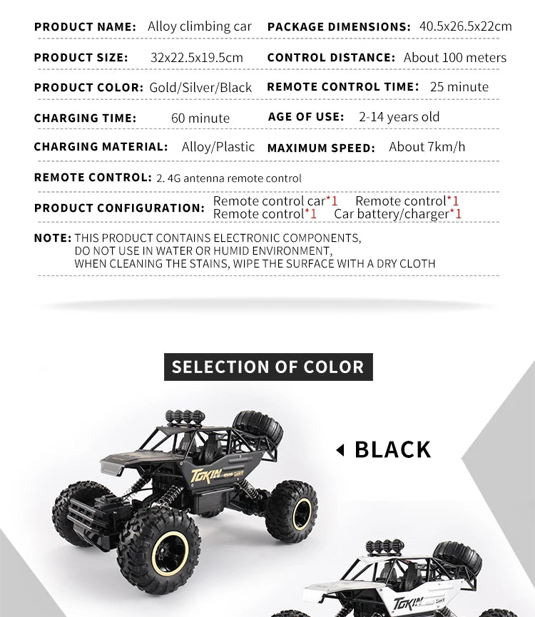 RC Off road Truck 1/12 4WD RTR Durable Beginner All Terrain RC Car High Speed 20Km/h Remote Control Monster Truck Adult Gift Toy