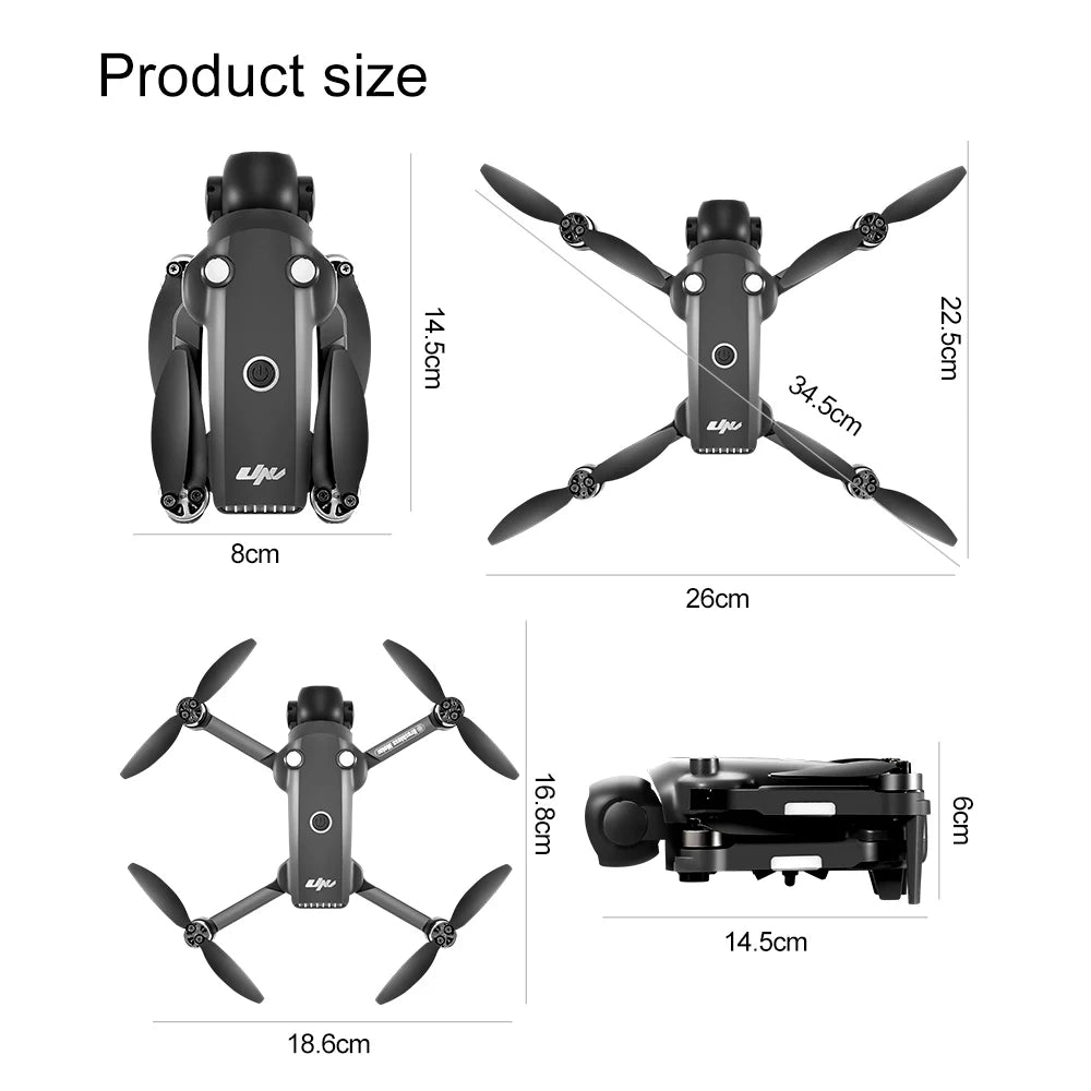 V156 MAX Drone 8K Camera HD With Screen Optical Flow Intelligent Obstacle Avoidance Foldable Brushless Motor Quadcopter Toy UAV