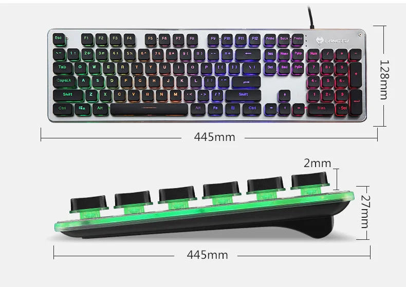 Silent Keyboard Mechanical Wired Gaming Colorful Backlit Mechanical Chocolate Keyboard Gamer Keyboard for Pc Laptop Accessories