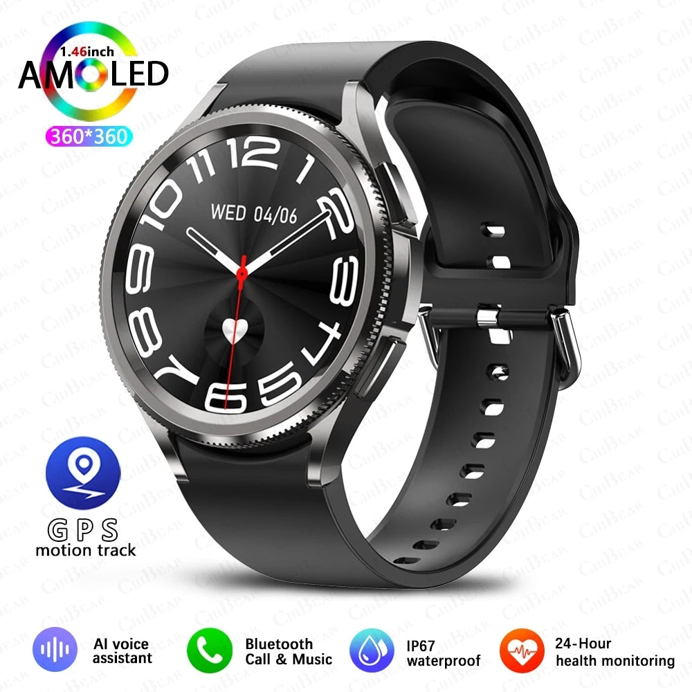 2025 New Smart Watch 6 Men's GPS Sports Fitness Waterproof Watch 100 + Sports Mode Bluetooth Call Smartwatch Android IOS