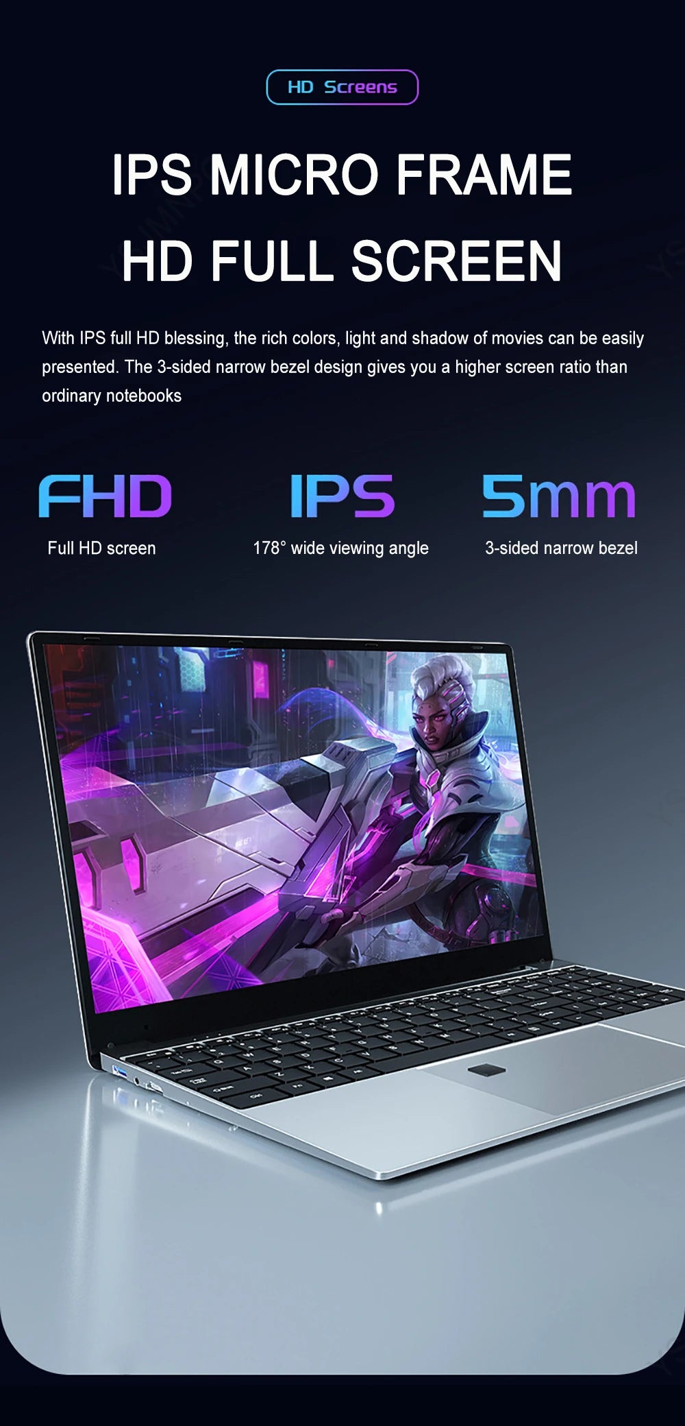 CARBAYTA Max Ram 32GB Rom 2TB SSD Metal Computer 5G Wifi Bluetooth AMD Ryzen 7 4800U Windows 10 11 Pro Gaming IPS Laptop