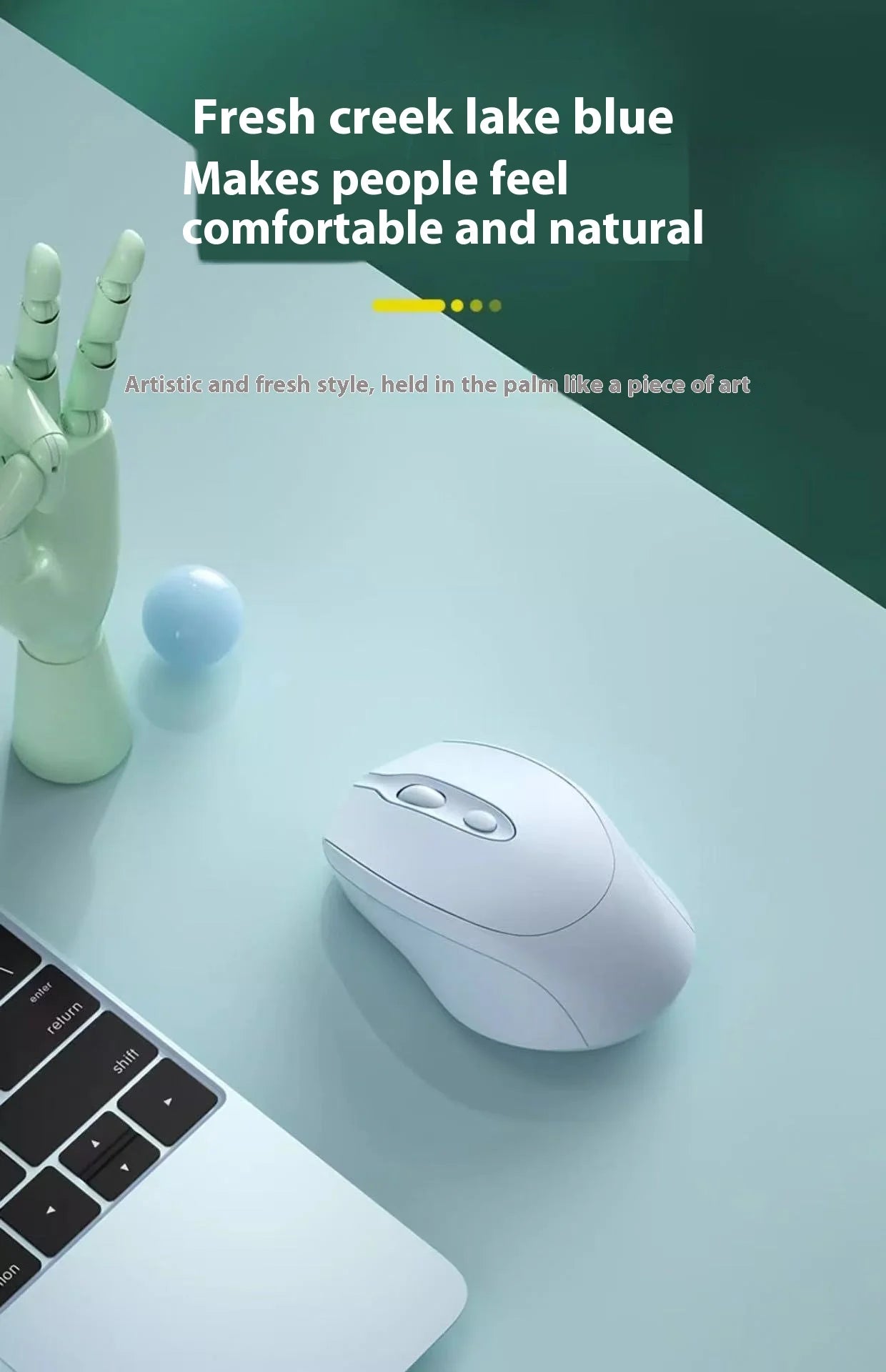 Wireless Mouse, Rechargeable, Computer Game Office Mouse, Dual-Mode Ergonomic Mouse, Portable Multi Color Mouse, Suitable for Pc