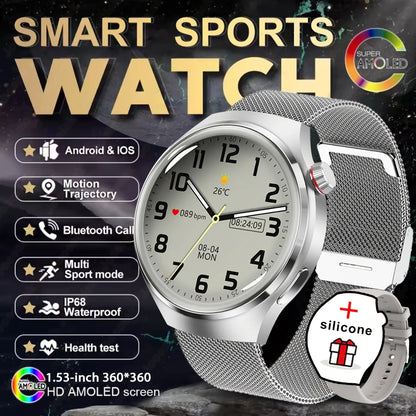2025 New Fashion Ladies Smart Watch Full Screen Touch Health Monitoring Waterproof Blue Call Smartwatches Android IOS