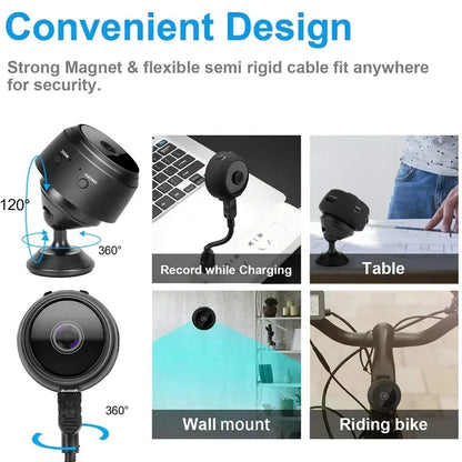 A9 Smart Home Security Camera WiFi Wireless 1080P Video Surveillance Remote Monitoring Motion Detection Night Vision Recorder