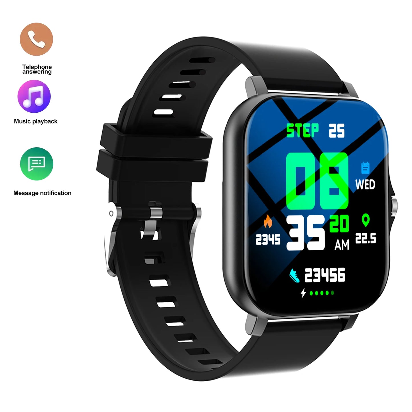2025 Smart Watch, Sports Watch, Incoming Call Alert Multiple APP Alerts, Fashionable for Men and Women, iPhone/Andriod