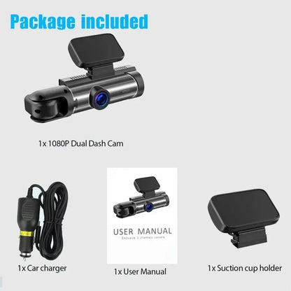 Dash Cam 3.16 Inch Dual Lens Dash Cam, Front Built-in Camera G Sensor HD Night Vision Wide Angle Car Accessories tools