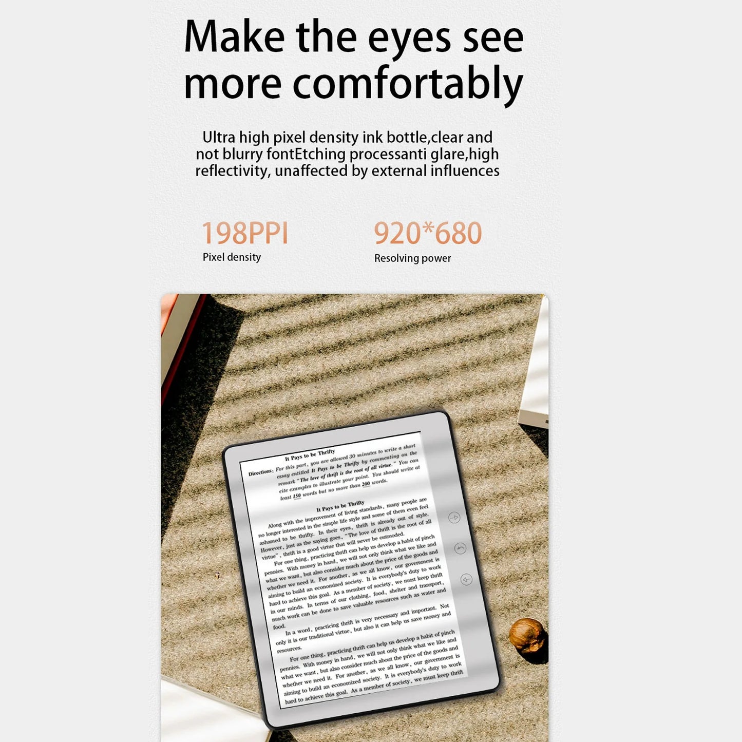 BK576 5.76 Inch  Open E Book Reader for Android 8.1 1GB 16GB Eye Friendly E Reader Digital Book Reader E Book Reader