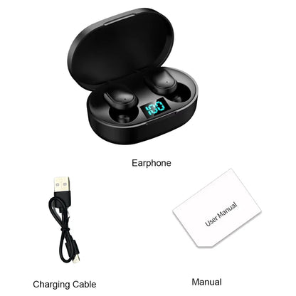 E6S TWS Bluetooth Earphones Wireless Bluetooth Headset Noise Cancelling Headsets With Microphone Headphones For Xiaomi iphone