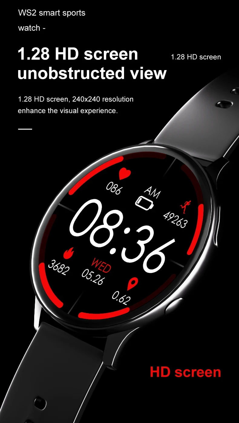 2025 New Women Bluetooth Call Smart Watch Heart Rate Blood Pressure Monitoring Smartwatches IP67 Waterproof Men Smartwatch+Box