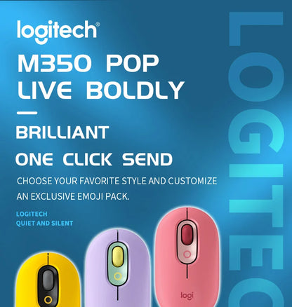 Logitech M350 POP MOUSE Wireless Bluetooth Mouse Girls Small Cute Computer iPad Office Home Notebook