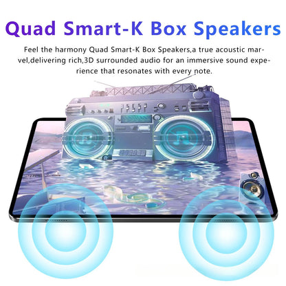 Best-selling tablet Android 15 2024 eight-core dual camera 5G Wifi memory 16GB 512GB battery 12000 mAh smart tablet