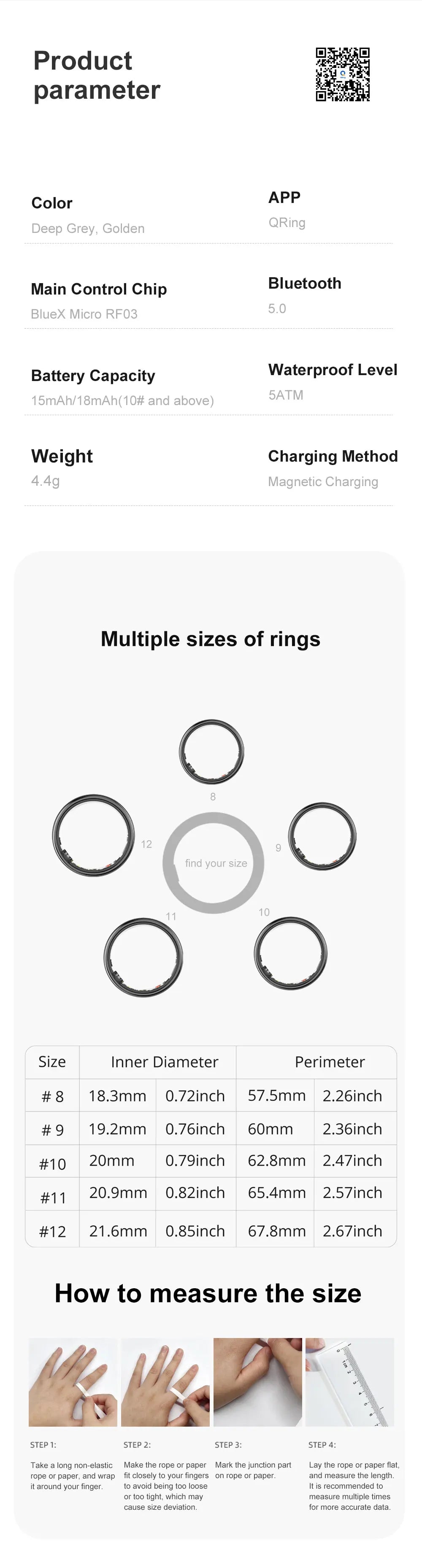 2025 R06 Smart Ring Men Women Health Monitor IP68 Waterproof Man Smartring Fitness Tracking Smart Rings Multiple Sport Modes