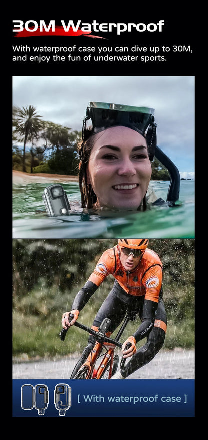 SJCAM C100 / C100Plus Mini Thumb Camera 1080P30FPS / 4K30FPS H.265 12MP 2.4G WiFi 30M Waterproof Case Action Sport DV Camcorder