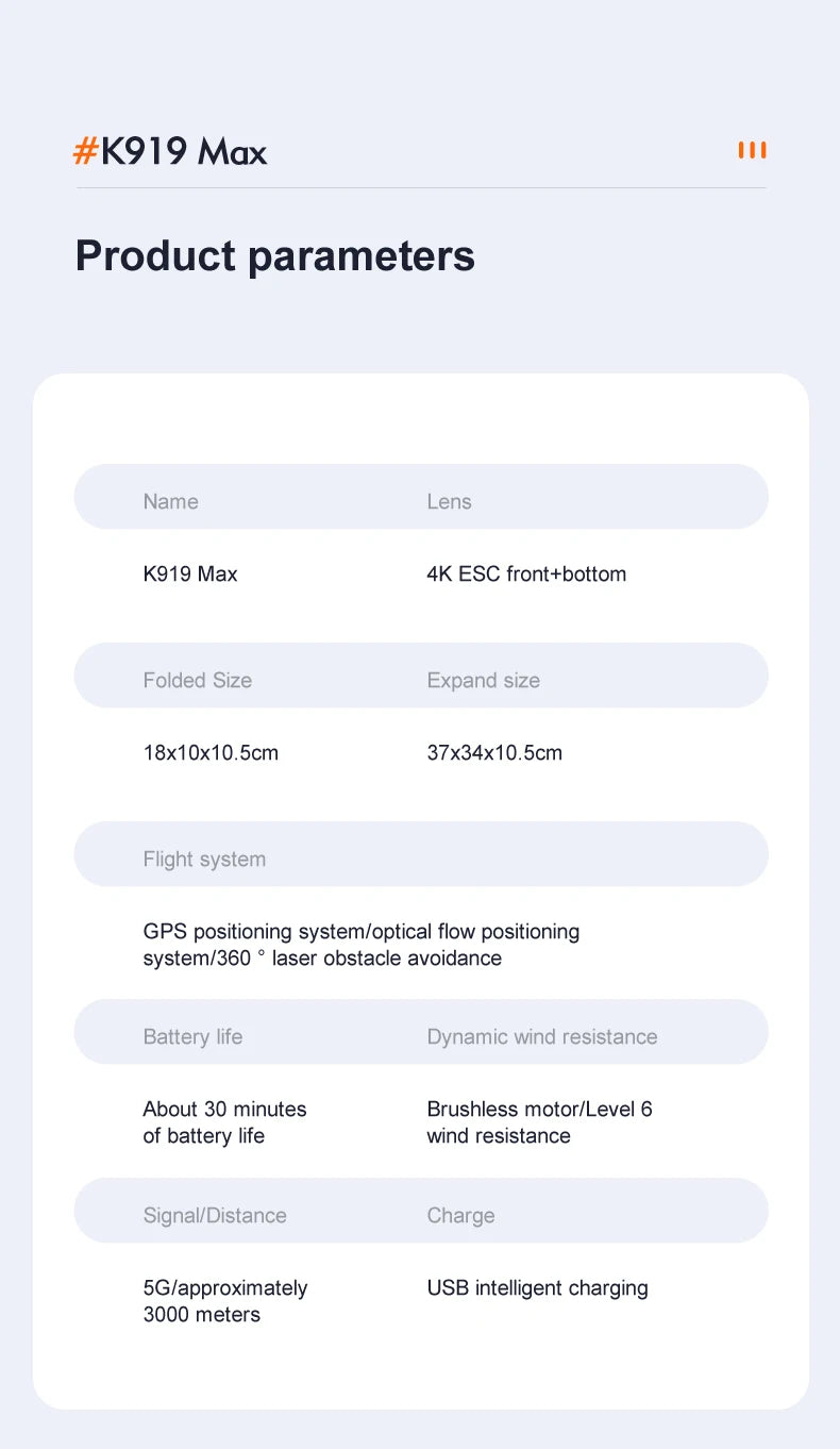 New K918 Drone GPS 8K Professional HD 360° Dual Cameras 5G WIFI Brushless Motors Obstacle Avoidance Foldable Quadcopter
