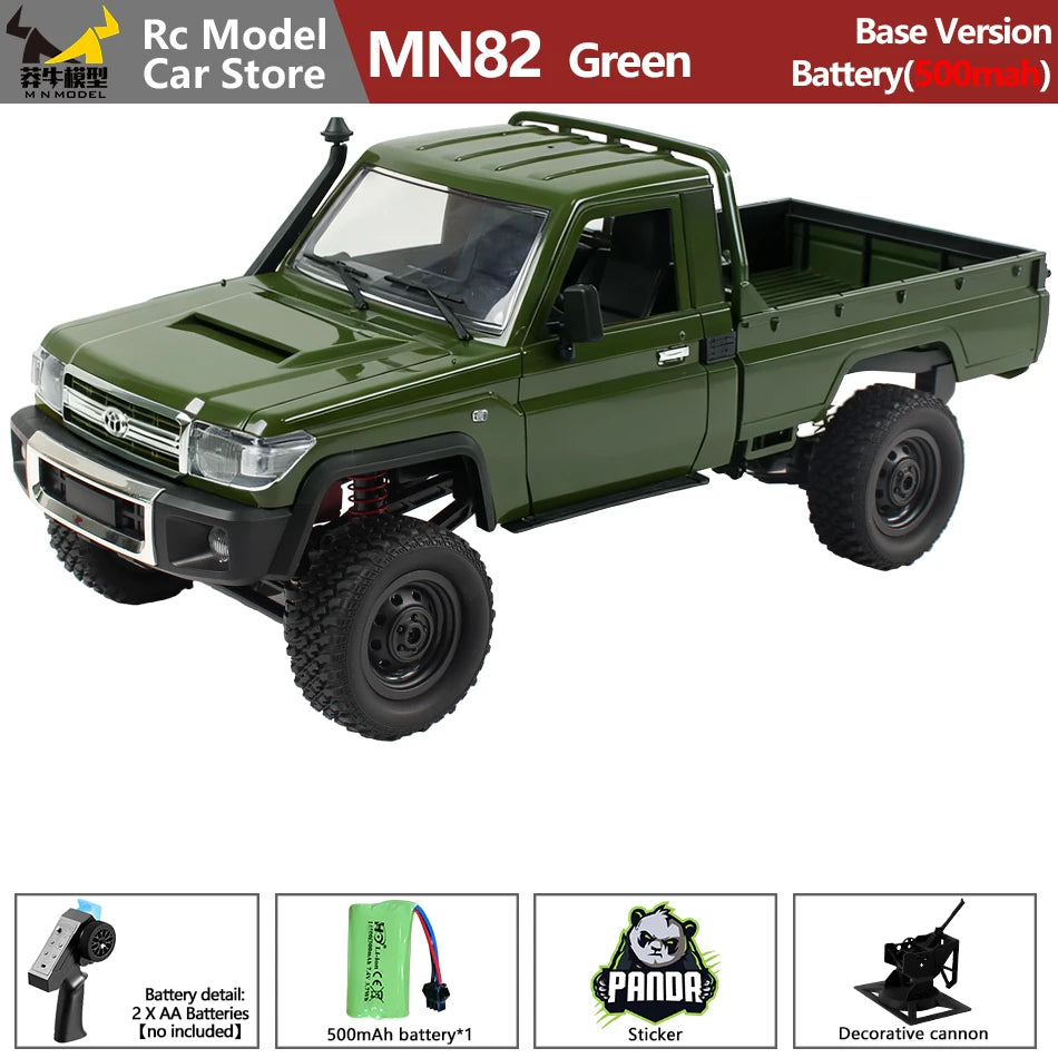 MN MODEL 1:12 4WD RC Panda Off-road Diving Car Adventure Terrain Vehicle Wading Rock Crawler Climbing Gun Truck Toy for Adult