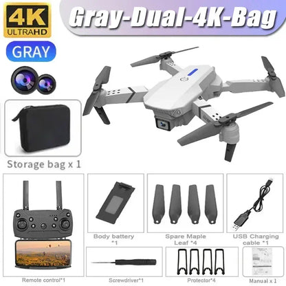 2025 E88 Professional Wide Angle RC Dron HD 4K Camera Mode Foldable Helicopter Aircraft Quadcopter Drone Kid Gift Toys ﻿