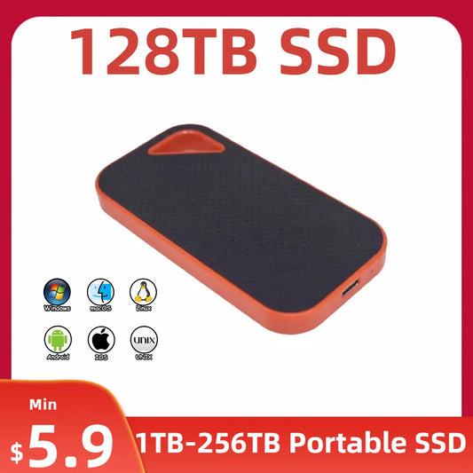 1-128TB Portable SSD 1TB 2TB HDD External Hard Drive Hard disk 2.5 USB 3.0 Electronic Solid State Drive HD for PC PS4 PS5 Games