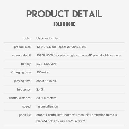Professional Drone E88 4K Wide-Angle HD 1080P Camera WiFi FPV Height Hold Foldable RC Drone Quadrotor Helicopter Children's Toys