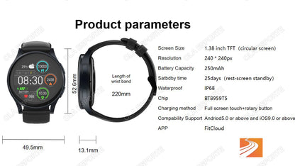 Smartwatch Women Watch 6 Health Monitoring Watch Waterproof Voice Assistant Bluetooth Call Smart Watch 2025 New