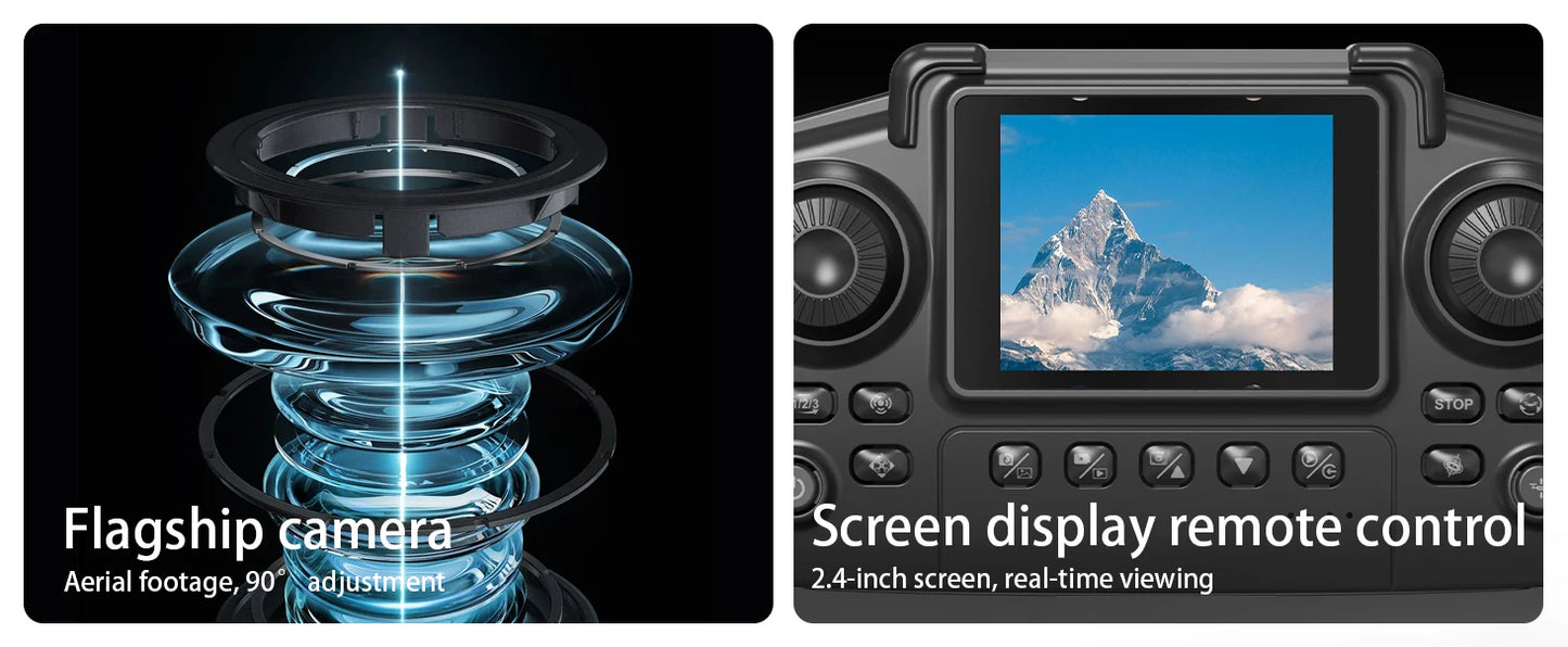 E99 Air Screen Control Drone Professional Wide RC Dron HD 4K Camera Foldable Helicopter Aircraft Quadcopter Drone Kid Gift Toys