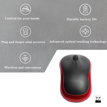 M185 Mini Wireless Mouse Comfortable Portable Mouse Mice 2.4GHz with USB Mini Receiver Small Hand Mouse for Windows/ OS/Linux