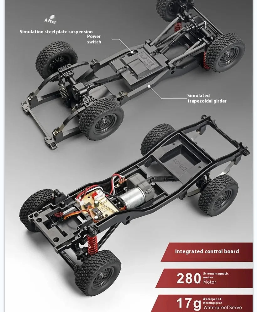 Panda Edition MN82 RC Cars 1/12 Full Scale 2.4G4WD 280 Motor Remote Control Off-Road Pickup Truck Model Car for Boys Adult Gifts