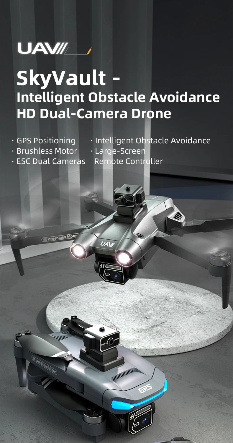 JJRC X28 Pro GPS Drone 4K Professional HD Dual Camera With Screen 5G WIFI 360° Obstacle Avoidance Brushless Rc Quadcopter Drone