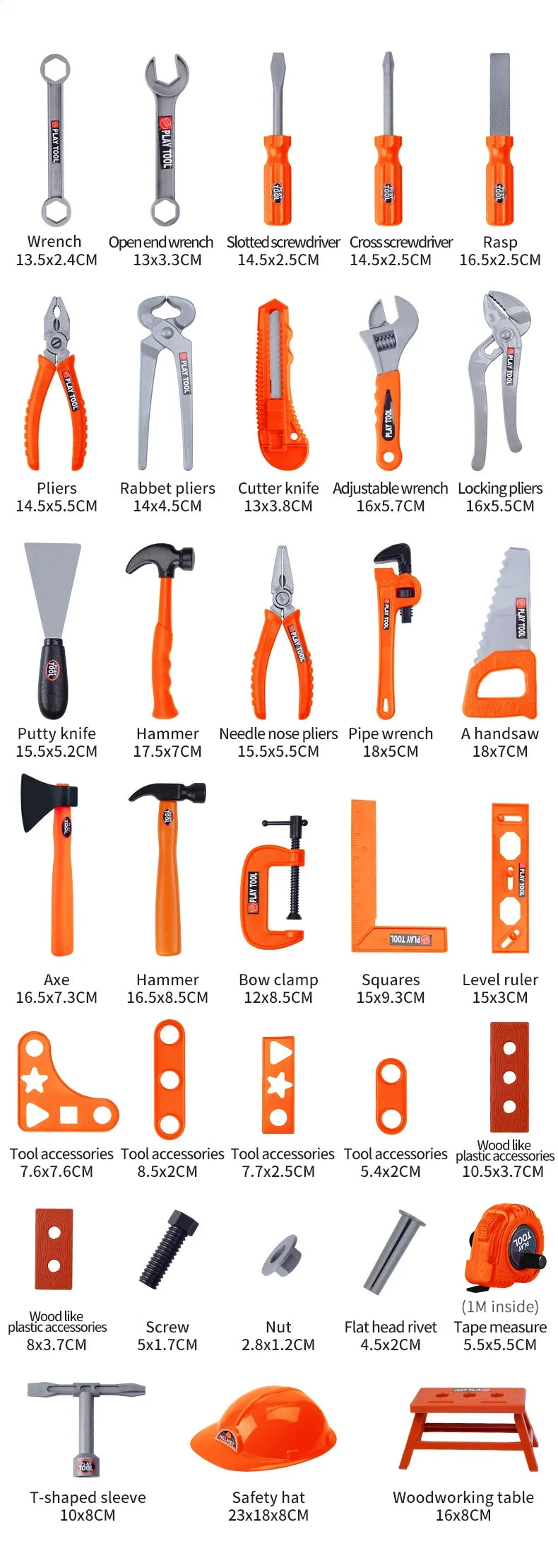 Children's Tool Set with Electric Toy Drill Kids Power Toy Pretend Play Tools Kit for Boys Girls Education Montessori Learning