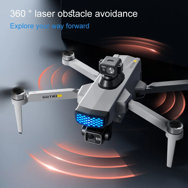 KAI TWO PRO GPS 8K Professional Dron 3-Axis Self Stabilization HD Camera 360 Obstacle Avoidance Brushless RC Quadcopter VS SG107