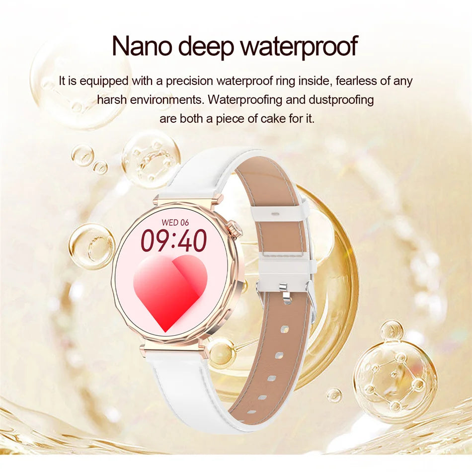 2025 New Fashion Bluetooth Call Smart Watch Women AMOLED HD Screen Health Monitoring 100+ Sports Mode Smartwatches IOS
