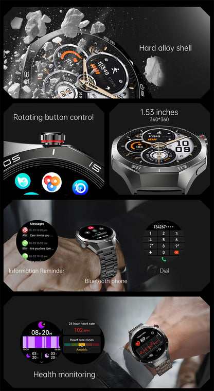 2025 Brand New Watch 5 Smartwatch Real AMOLED HD Screen 360*360 Heart Rate Bluetooth Call Waterproof Men Smart Watch Android IOS