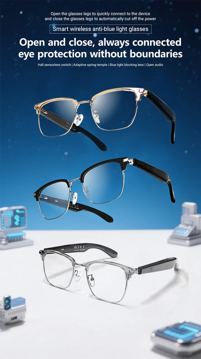 GT-33 smart glasses anti-blue light glassesTranslation Sunglasses Voice Remote Control Music Eyewear Waterproof Eyeglasses