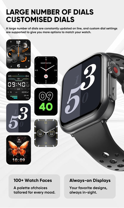 Smart Watch for Men Women, 1.85" HD Screen Fitness Tracker, 100+ Sport Modes, Heart Rate/Sleep Monitor, for Android/iPhone