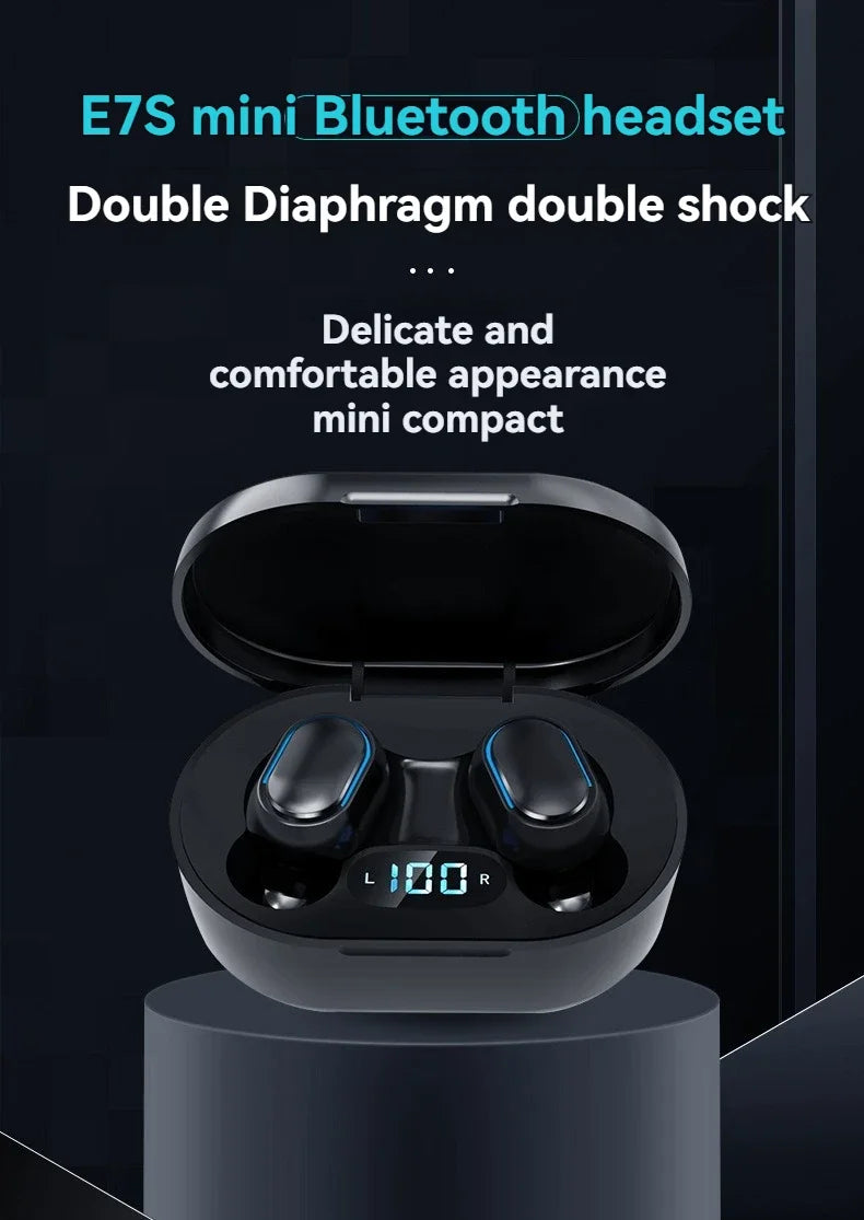 E7S Wireless Bluetooth Earphones TWS Headset Noise Cancelling Earphones With Microphone Headphones For iPhone Xiaomi