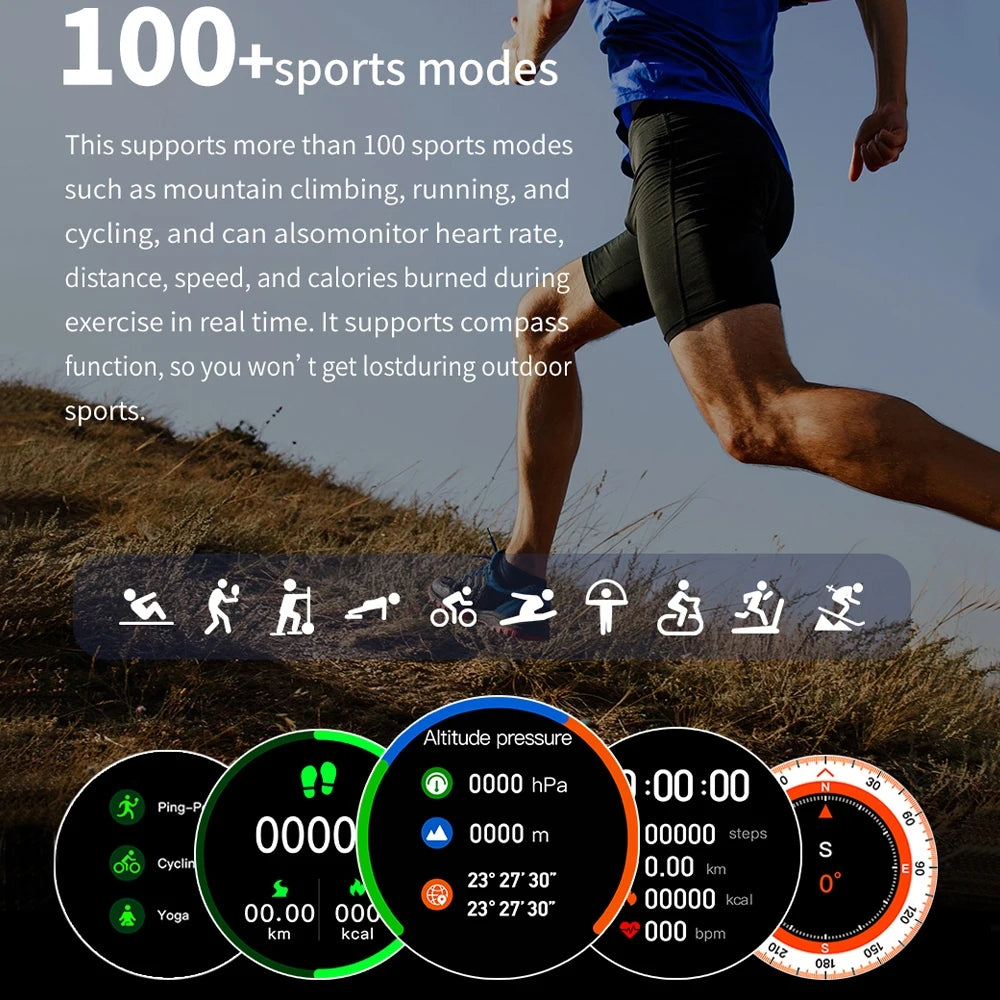 2025 New Watch 6 Pro Customized Watch Face Voice Call smartwatch Men GPS Sports Fitness Tracker Women Smart Watch IOS Android