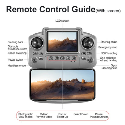 2025 New D18 Drone Professional 8K Camera 5G WiFi FPV UAV Screen Remote Control Brushless Obstacle Avoidance Quadcopter Toy