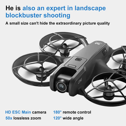 V666 Drone 4k HD Camera ESC 180° Aerial Aircraft Brushless RC Quadcopter Air Pressure Fixed Height Remote Control Airplane Gift