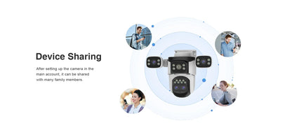 Four Lens WiFi Security Camera 20MP Four Screens Outdoor 10X Optical Zoom Human Auto Tracking Waterproof Multi-Camera System