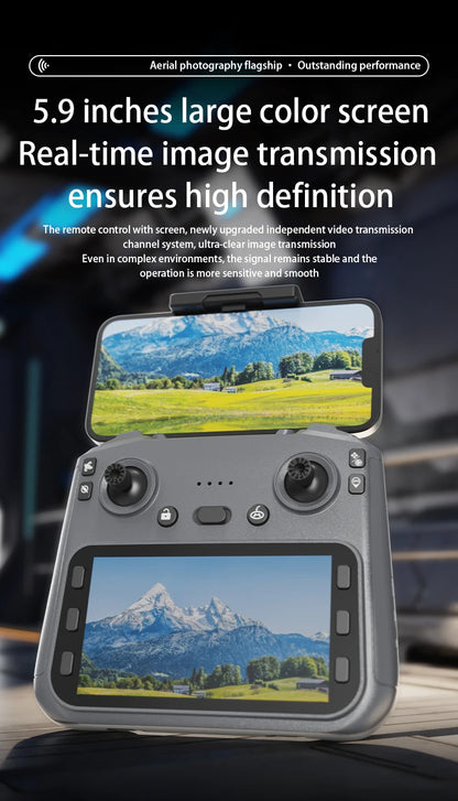 New L600-1 PRO MAX GPS Drone 5KM 4K Professional HD Dual Camera 360° Laser Obstacle Avoidance Brushless Quadcopter Toy Gift