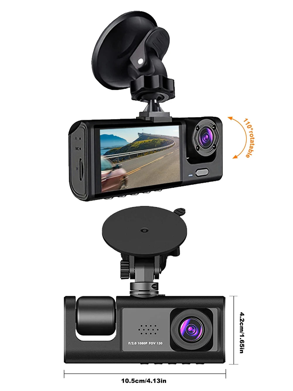 Dash Cam for Cars WIFI APP Car DVR 2/3lens Front Camera Video Recorder Rear View Camera for Vehicle Black Box Car Assecories