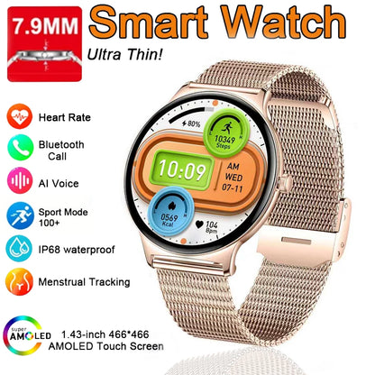 2025 Smart Watch Man Woman Ultra-thin Gift Full Touch Screen Sports Fitness Watch BT Call Digital SmartWatch For Android IOS New