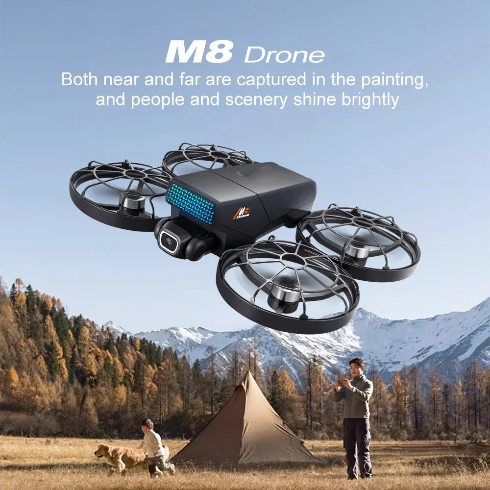 For Xiaomi M8 Drone 4K Professional Dual Camera with Screen 5G WIFI FPV Dron Brushless Optical Flow Hover Folding GPS Quadcopter