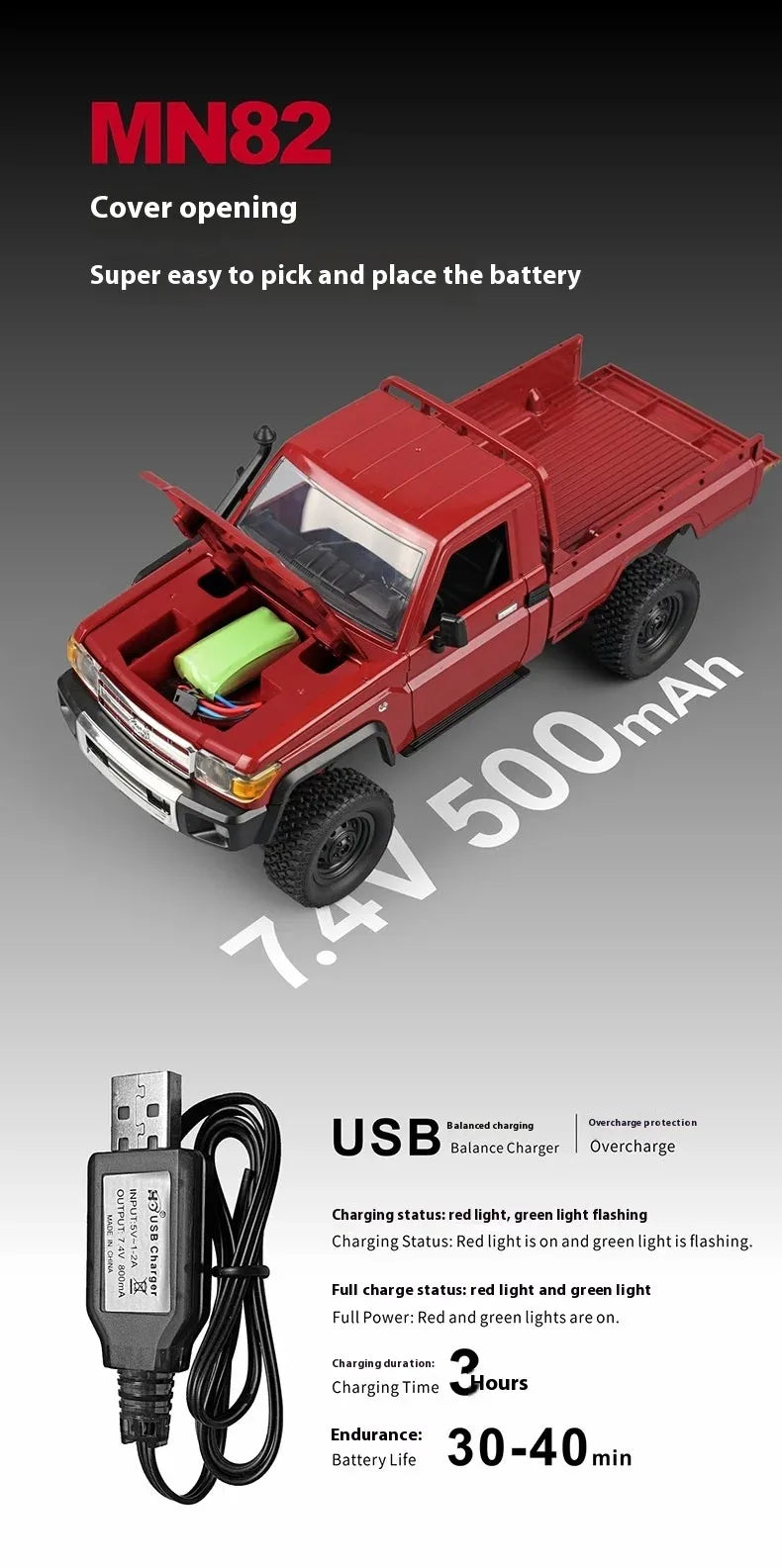 MN MODEL 1/12 4WD Remote Control Diving Off-road Car Climbing Truck All Terrain Vehicle Rock Crawler Wading Pickup Toy for Adult