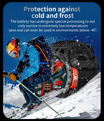 Smart Watch Men With LED Lighting Compass Sports Fitness Tracker Watch IP68 Waterproof Bluetooth Talk SmartWatch For Android IOS